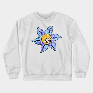 Flowers with honeycombs from bees for beekeepers Crewneck Sweatshirt